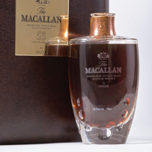 Macallan 55 Year Old Single Malt Scotch in Lalique