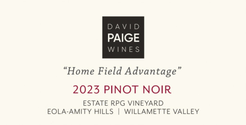 David Paige Wines 2023 Pinot Noir "Home Field Advantage"