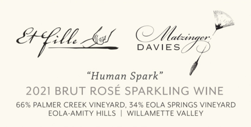 Et Fille and Matzinger Davies 2021 Brut Ros&eacute; "Human Spark"