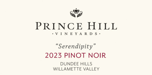 Prince Hill Vineyards 2023 Pinot Noir "Serendipity"