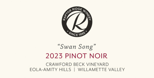 Raptor Ridge Winery 2023 Pinot Noir "Swan Song"