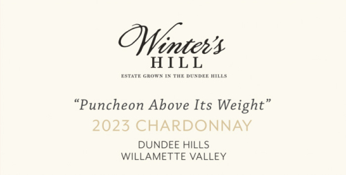 Winter's Hill 2023 Chardonnay "Puncheon Above Its Weight"