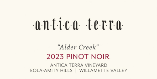 Antica Terra 2023 Pinot Noir "Alder Creek"