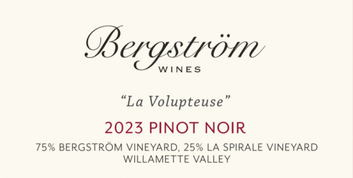 Bergstr&ouml;m Wines 2023 Pinot Noir "La Volupteuse"