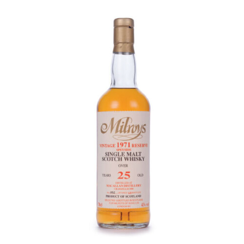Macallan The Milroy Selection 25 Year Single Malt Scotch Whisky 1971