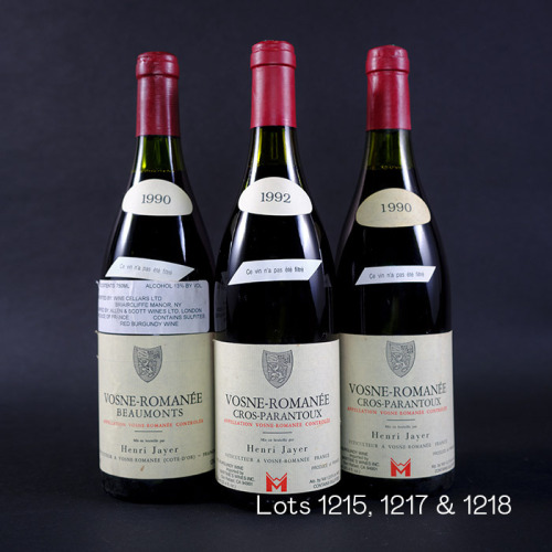 Vosne Romanee Cros Parantoux Henri Jayer 1990