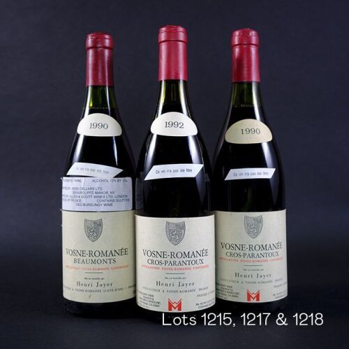 Vosne Romanee Cros Parantoux Henri Jayer 1992
