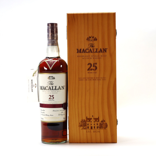 Macallan 25 Year Sherry Oak Single Malt Scotch [Red Ribbon]