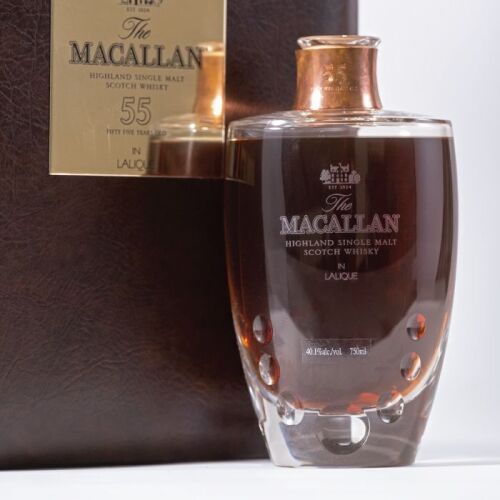 Macallan 55 Year Old Single Malt Scotch in Lalique